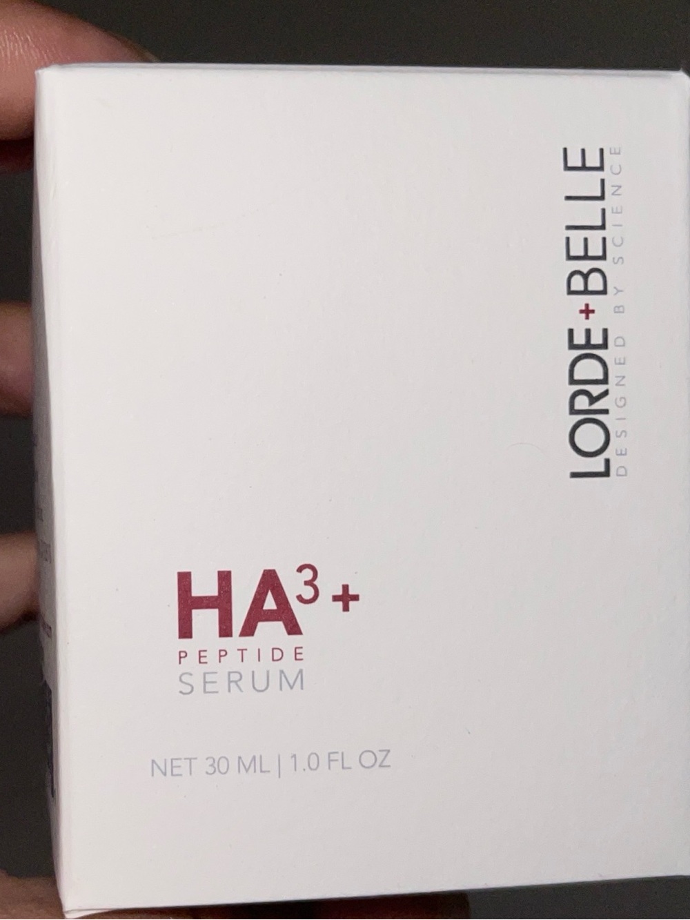 HA3+ Peptide Serum – Hydrating Face Serum (White with Burgundy Accents)